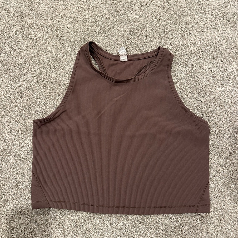 90 Degree By Reflex Chocolate Brown Crop Top